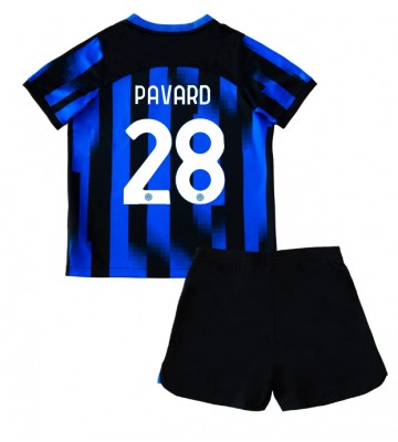 Inter Milan Benjamin Pavard #28 Replika Babytøj Hjemmebanesæt Børn 2023-24 Kortærmet (+ Korte bukser)